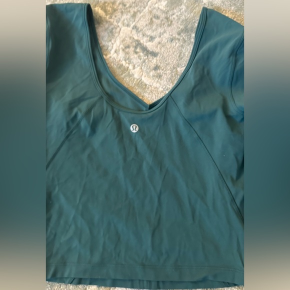 lululemon align Teal Long Sleeve crop Top - Picture 4 of 4